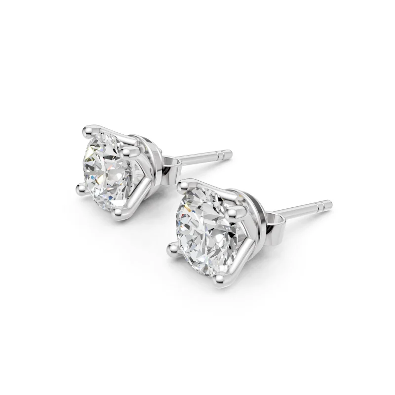 Aether Lab-Grown Diamond Solitaire Earrings second view
