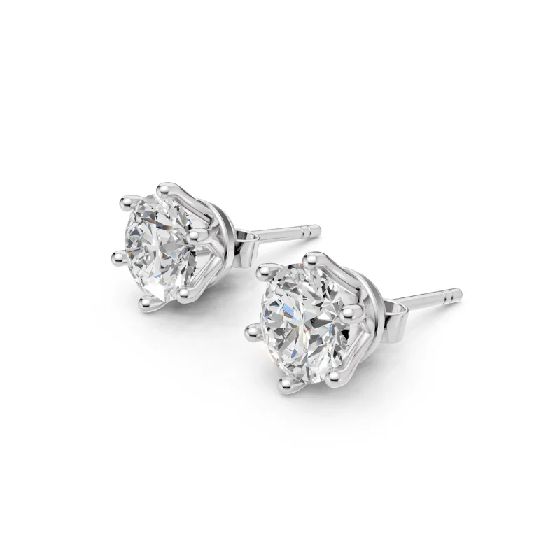 Aurora Lab-Grown Diamond Solitaire Earrings second view