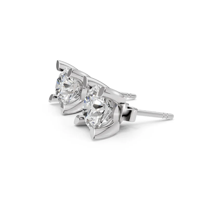 Luna Lab-Grown Diamond Solitaire Earrings alternate view
