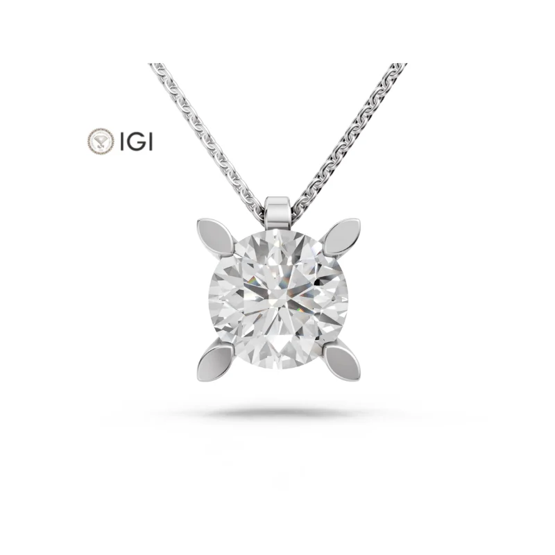 Luna Lab-Grown Diamond Solitaire Necklace