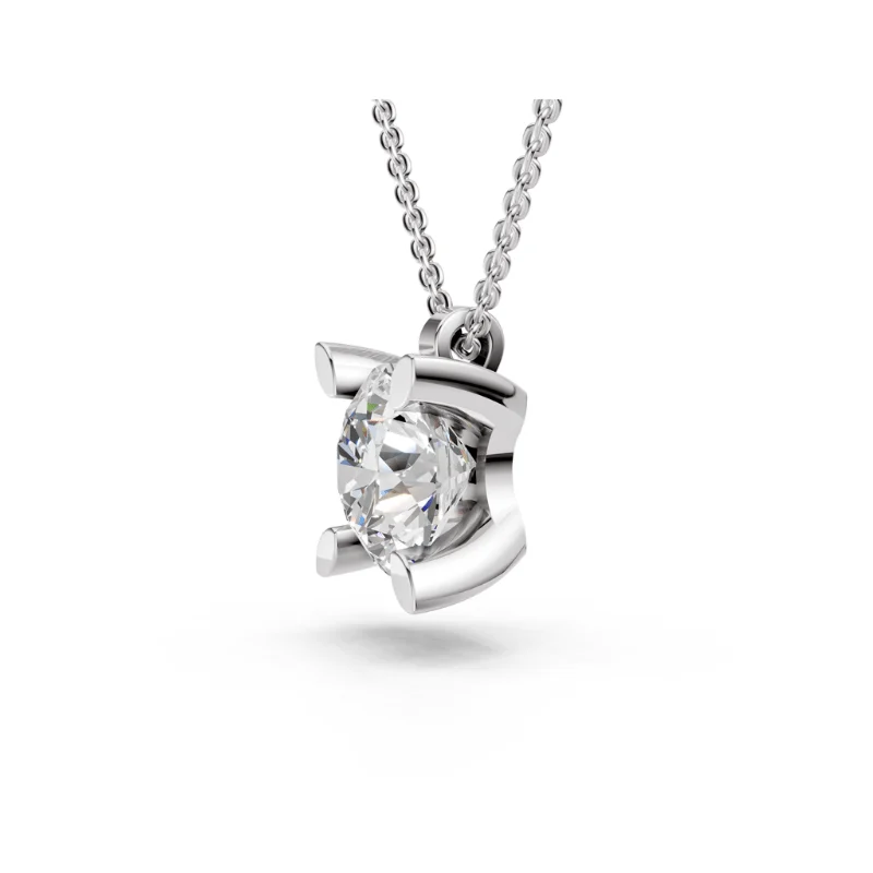 Luna Lab-Grown Diamond Solitaire Necklace alternate view