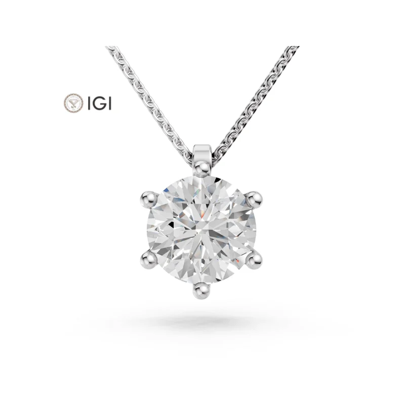 Aurora Lab-Grown Diamond Solitaire Necklace