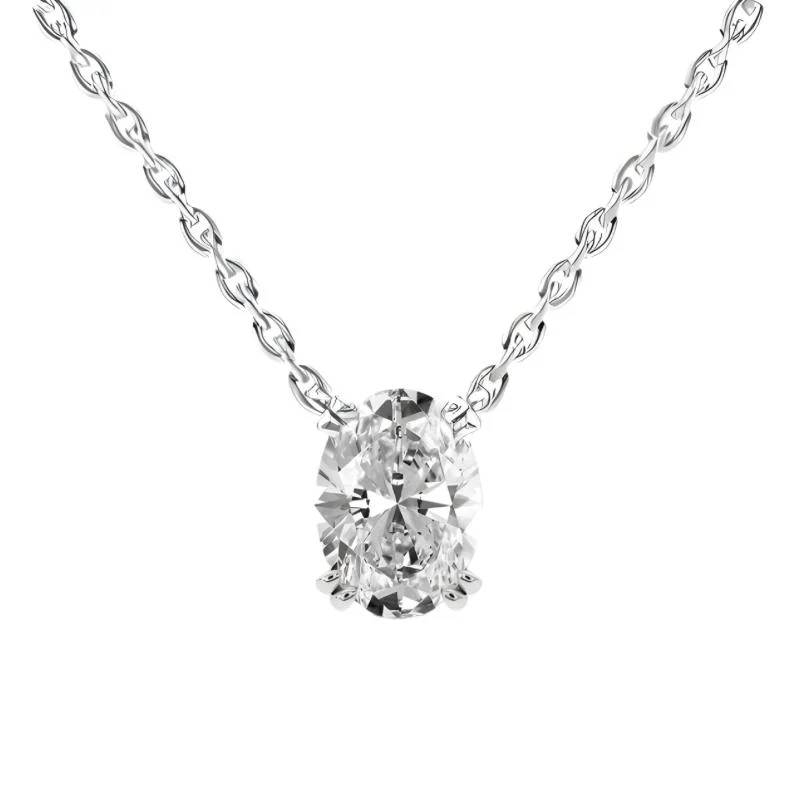 Essence Oval-Cut Lab-Grown Diamond Necklace