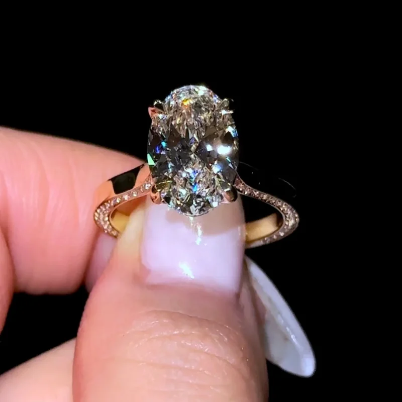 Orluxe Oval-Cut Lab-Grown Diamond Ring